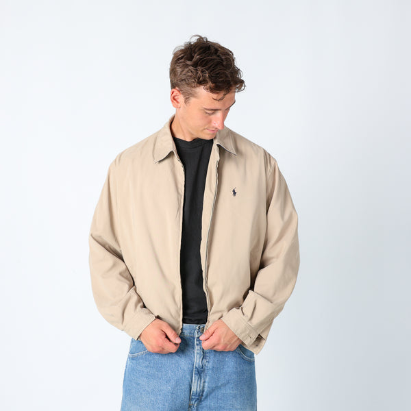 Beige 90s Polo Ralph Lauren Harrington Jacket (L)